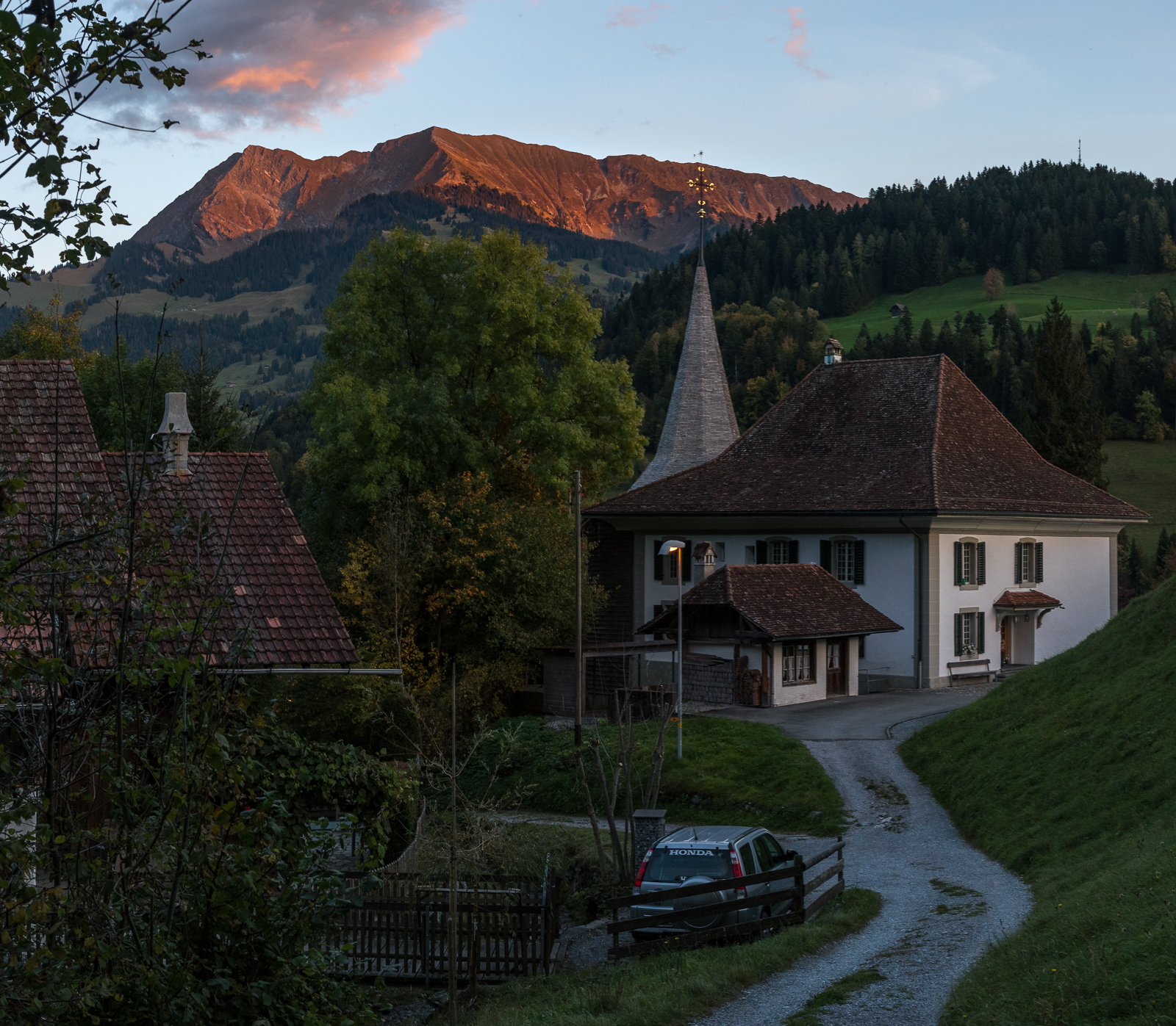 Abendrot in Erlenbach