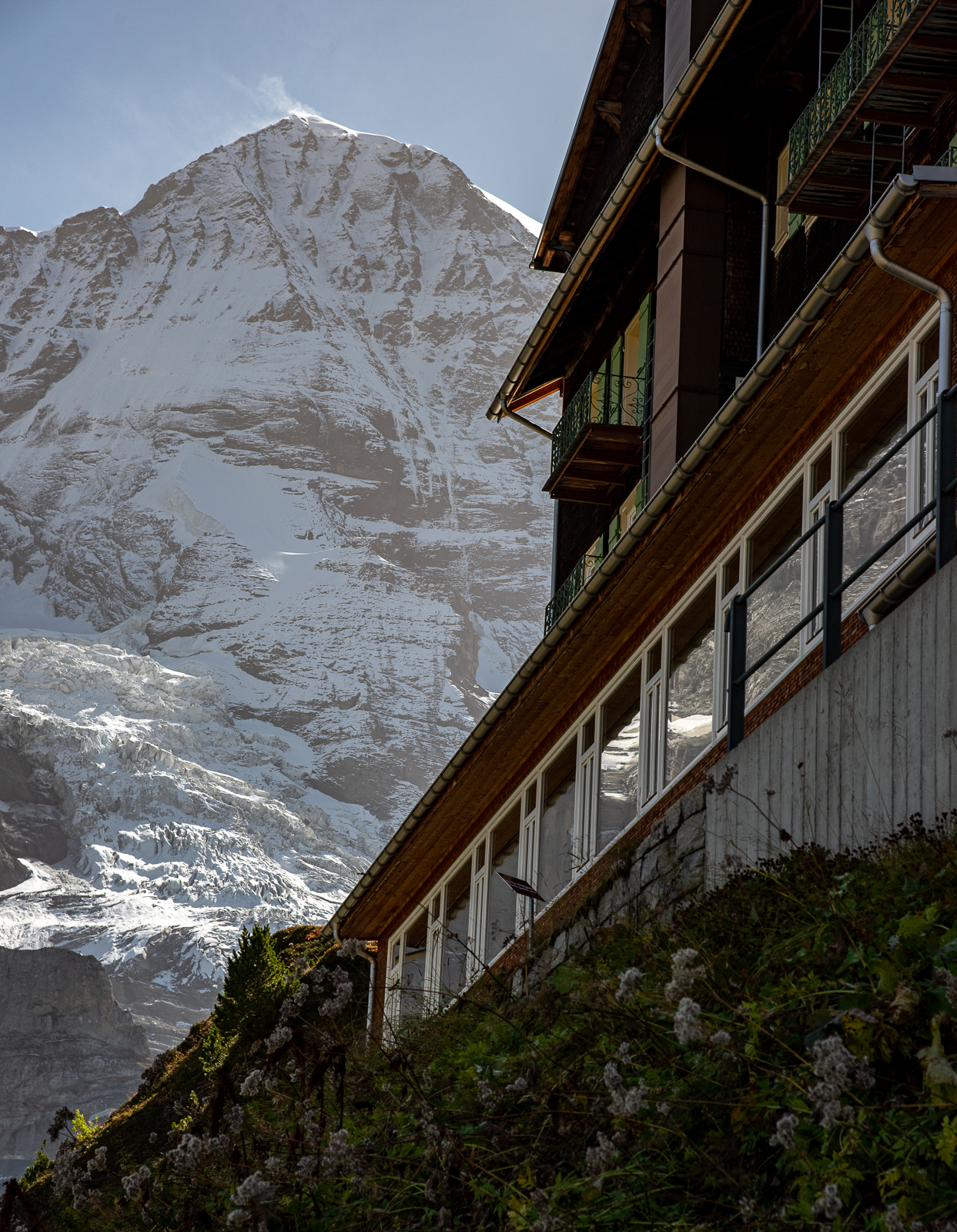 Am Grandhotel Bellevue des Alpes