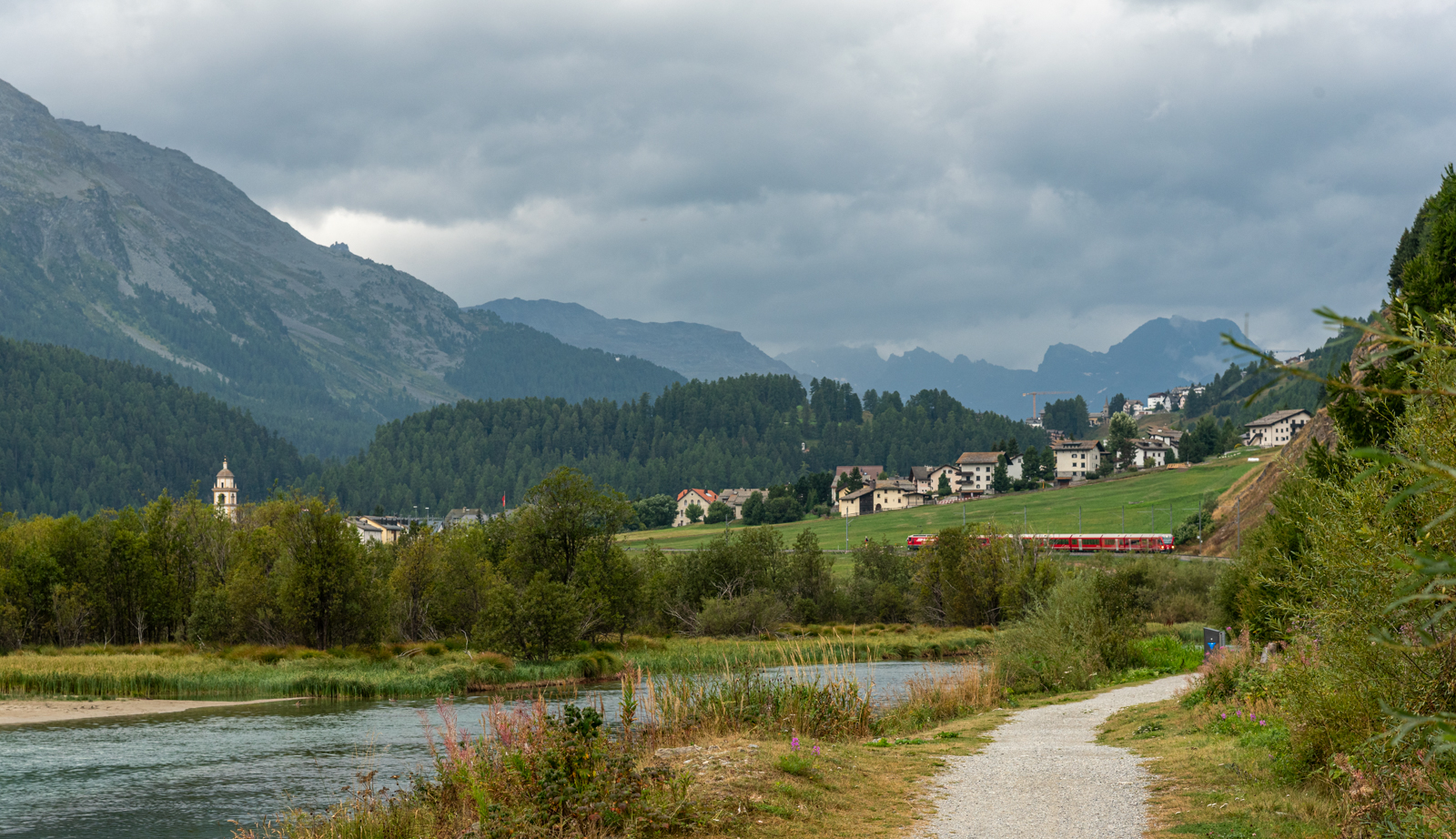 Morgens bei Samedan