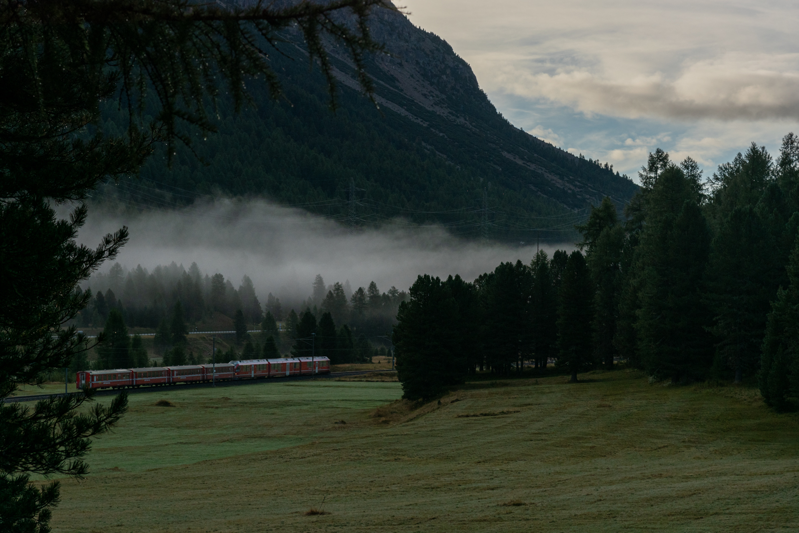 Zug zum Bernina-Pass